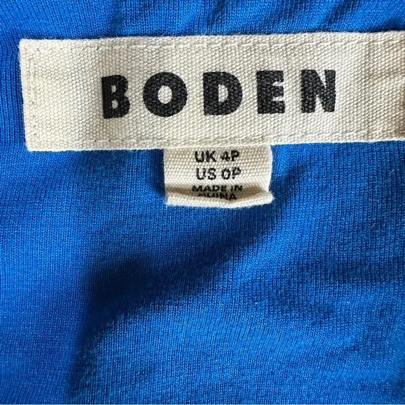 Boden Ophelia Faux Wrap Maxi Dress Multicolor Jersey Raindrop Geo Tie Waist Sz 0 - Picture 4 of 7